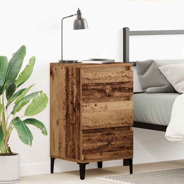 vidaXL Nachttisch mit Schubladen Altholz 45 x 35 x 44 cm Holzwerkstoff 863437