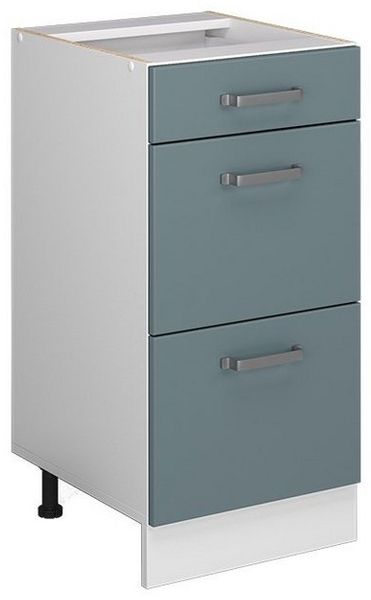 Küchenunterschrank R-Line Blau-Grau 40 cm mit Schubladen, ohne Arbeitsplatte Vicco Bild 5
