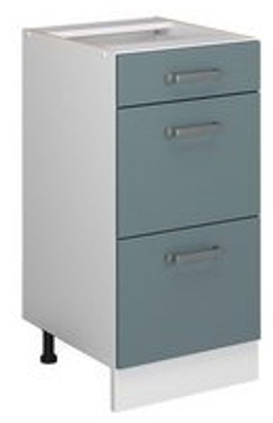 Küchenunterschrank R-Line Blau-Grau 40 cm mit Schubladen, ohne Arbeitsplatte Vicco Bild 6
