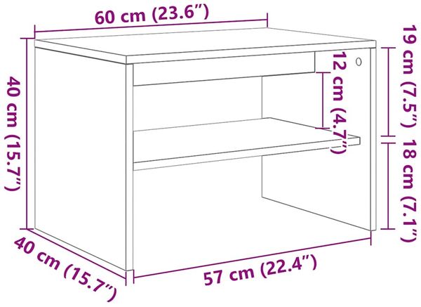 vidaXL TV-Schrank Weiß 60x40x40 cm Holzwerkstoff 859100 Bild 10