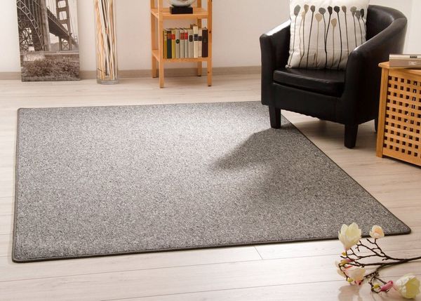 Kurzflor Teppich Meddon XL, Farbe: grau, Größe: 100x200 cm