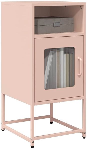 vidaXL Nachttisch Rosa 36x39x78 cm Kaltgewalzter Stahl 853411