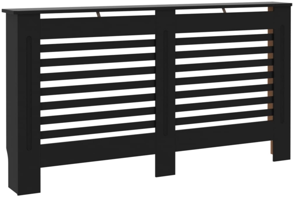 vidaXL Heizkörperverkleidung Schwarz 152x19x81,5 cm MDF 288186