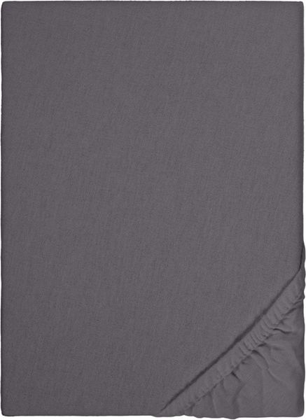 Spannbettlaken Winterflausch anthrazit 180 x 190 - 200 x 200 cm, 68% Baumwolle, 32% Polyester