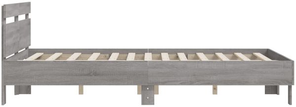 vidaXL Bettgestell mit Kopfteil Grau Sonoma 140x190 cm Holzwerkstoff 3207439 Bild 6