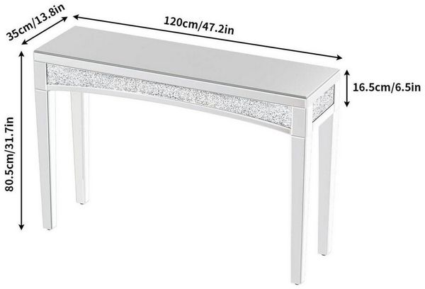 LuxusKollektion Konsolentisch Konsolentisch Flurtisch Eingangstisch Glastisch 120×35×79cm