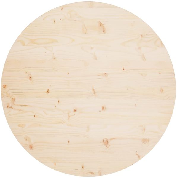 vidaXL Tischplatte Ø90x2,5 cm Massivholz Kiefer 813650