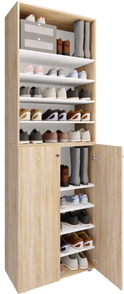 VCM Schuhschrank Lona 919232 Sonoma-Eiche H. 220 x B. 70 x T. 40cm