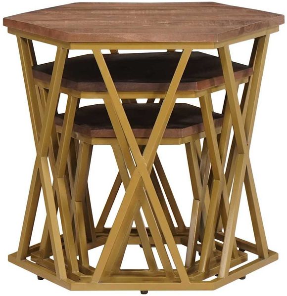 Couchtische, Sofatische Braun 55 x 55 x 50 cm Massivholz Mango Bild 4