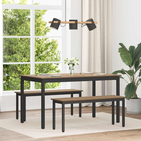 vidaXL Esstische 140 x 80 x 75 cm METALL 892649