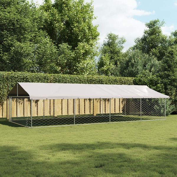 vidaXL Outdoor-Hundezwinger mit Dach 600x300x150 cm 171502
