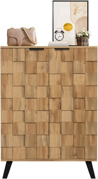Sideboard, Moderner Schuhschrank mit 5 Fächern – Maße 80,5 x 35 x 109,5 cm, Verstellbare Einlegeböden