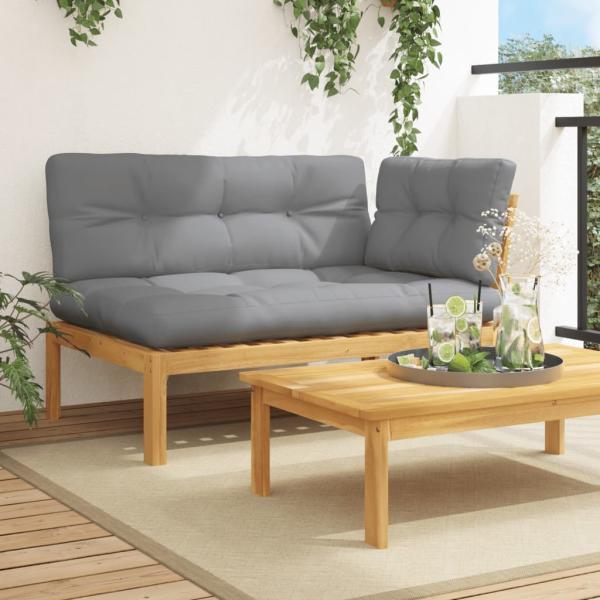 vidaXL Garten-Ecksofa aus Paletten mit Kissen Massivholz Akazie 3324788