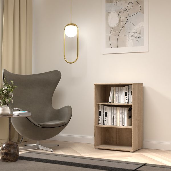 FORTE Tempra2 Regal, Holzwerkstoff, Beige, 54 x 85,5 x 34,8 cm