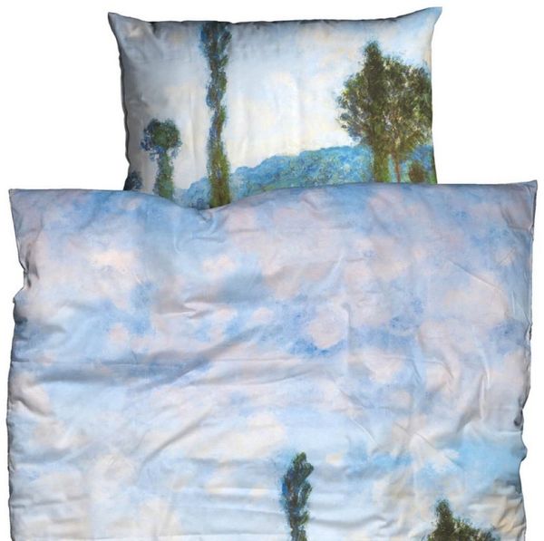 CASATEX Bettwäsche Das Mohnfeld Multi, Satin, 2 teilig, Claude Monet, Gemälde, Malerei, Kunst