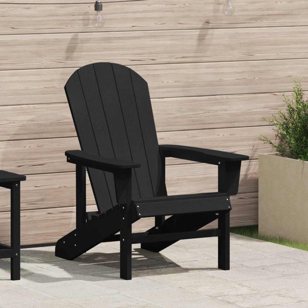 vidaXL Adirondack-Stuhl Schwarz 82 x 74 x 92 cm HDPE 42006623