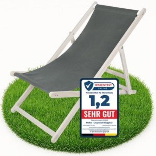 Melko Gartenstuhl Strandliege klappbar Liegestuhl Gartenliege Sonnenliege Balkon (Stück, 1 St), inkl. Sicherung gegen ungewolltes Zusammenklappen Bild 6