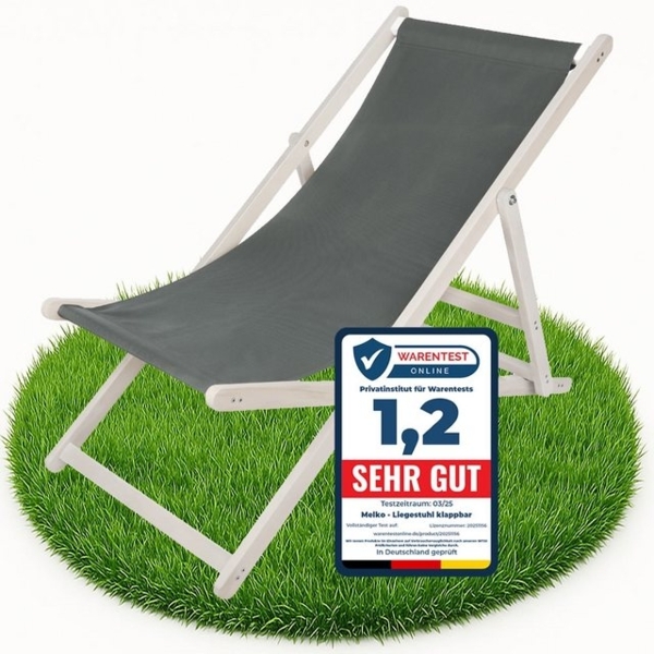 Melko Gartenstuhl Strandliege klappbar Liegestuhl Gartenliege Sonnenliege Balkon (Stück, 1 St), inkl. Sicherung gegen ungewolltes Zusammenklappen Bild 4