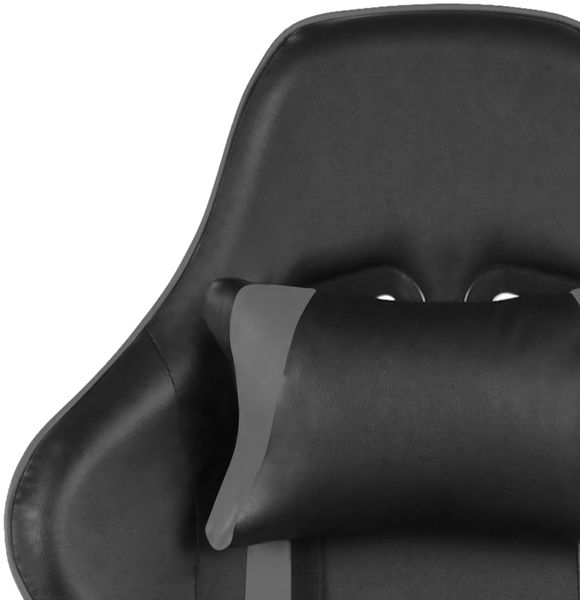 vidaXL Gaming-Stuhl Drehbar Grau PVC [20483] Bild 8