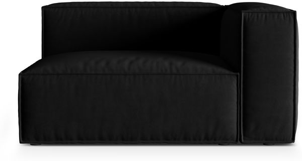 Micadoni Eckmodul Nuria 2-Sitzer Rechts Samt Schwarz