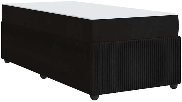 vidaXL Bettrahmen mit Matratze Schwarz 100 x 200 cm Stoff 3398362 Bild 7