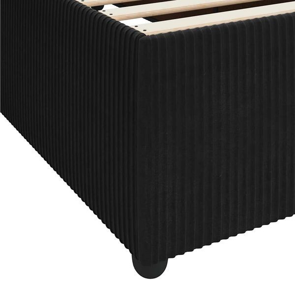 vidaXL Bettrahmen mit Matratze Schwarz 100 x 200 cm Stoff 3398362 Bild 8