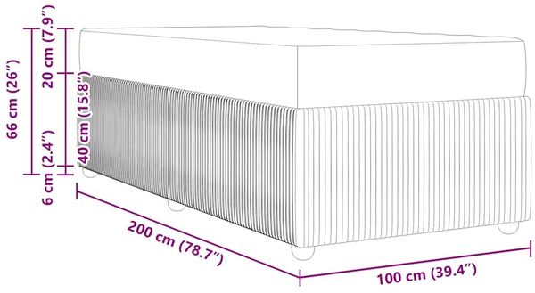 vidaXL Bettrahmen mit Matratze Schwarz 100 x 200 cm Stoff 3398362 Bild 11