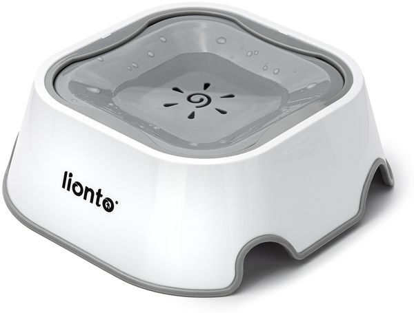 lionto Wassernapf 1 Liter Anti-Schlabber 2-in-1 Napf mit schwimmender Scheibe, spritzfrei & hygienisch