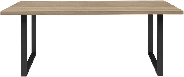 Esstisch >TABLES< Gestell Metall schwarz, Sonoma Eiche Dekor - 180x74,7x90cm (BxHxT)