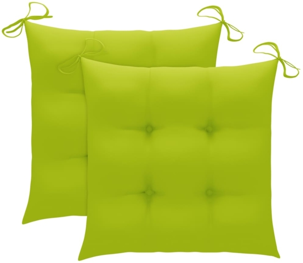 vidaXL Gartenstühle mit Kissen 2 Stk. Massivholz Teak und Stahl 3061541 Bild 9