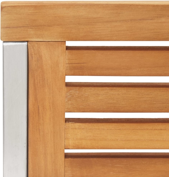 vidaXL Gartenstühle mit Kissen 2 Stk. Massivholz Teak und Stahl 3061541 Bild 8