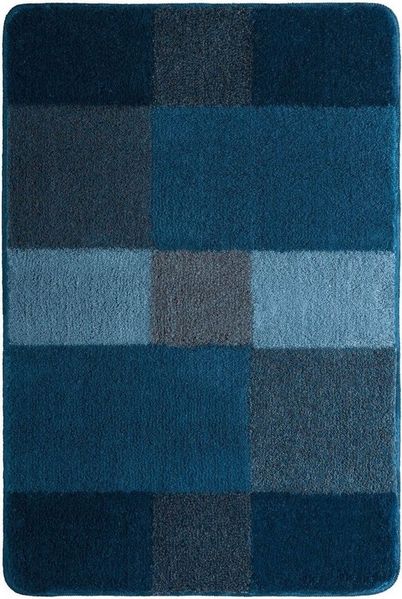 Kleine Wolke Badematte JOANA, B 60 cm, L 90 cm, Blau, Höhe 20.0 mm, fußbodenheizungsgeeignet, Polyacryl, rechteckig