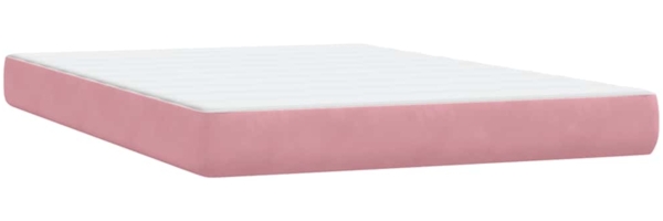 vidaXL Boxspringbett mit Matratze Rosa 140x220 cm Samt 3317654 Bild 5
