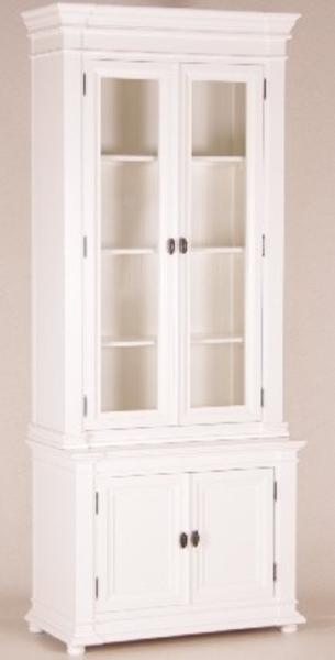 Casa Padrino Shabby Chic Landhaus Stil Schrank Buffetschrank Weiß B 100 H 242 cm- Schrank Esszimmer