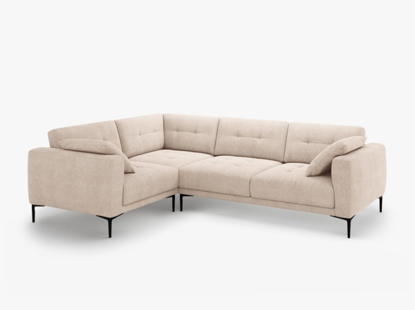 Micadoni Ecksofa Bemy 4-Sitzer Links Strukturierter Stoff Sand Bild 1