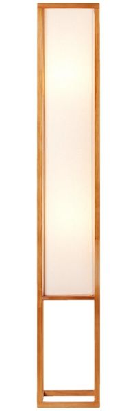 Lightbox Stehlampe, ohne Leuchtmittel, dekorative Stehlampe mit Holz/Stoff Akzenten, 120 cm Höhe, 2 x E27