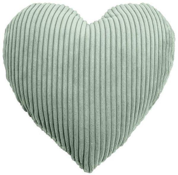 Magma Heimtex Dekokissen SHARA Herzkissen, Kuscheliges Herzkissen mit Cord-Charme