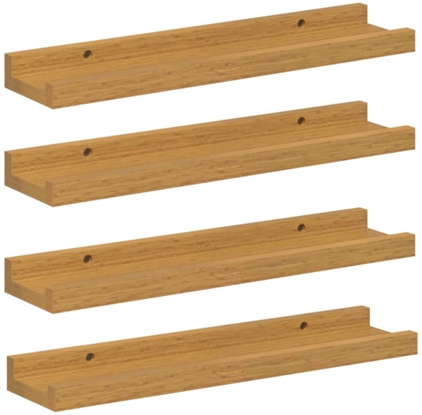 vidaXL Wandregal mit Regal 4 pcs Beige 40 x 9 x 3 cm Holzwerkstoff 42020036