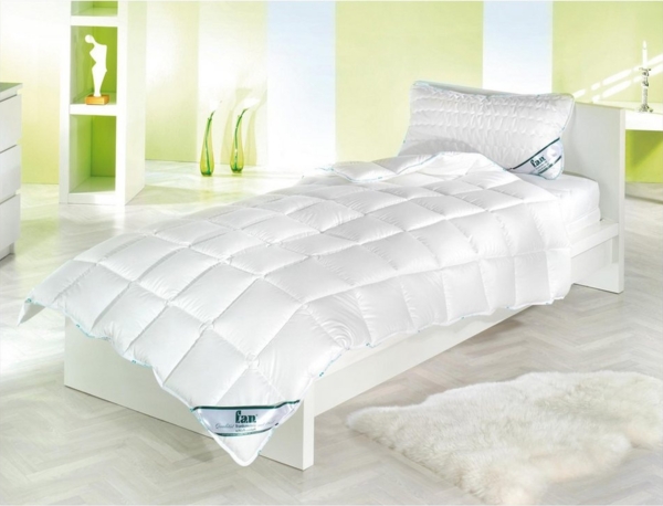 f.a.n. Medisan – Kissen gesteppt, 100% Baumwolle, für Allergiker geeignet, Größe: 40 x 80 cm