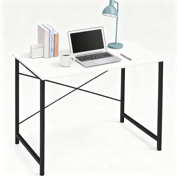 DUMOS Schreibtisch Kleiner Computertisch,stabil, platzsparend, Homeoffice Tisch (1 × Schreibtisch), Größe: 50 × 80 × 75 cm / 50 × 100 × 75 cm (T × B × H)