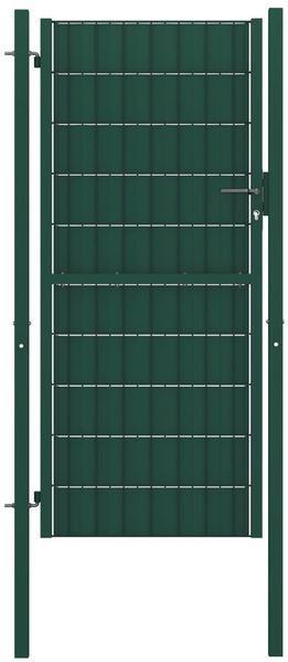 vidaXL Gartentor aus PVC und Stahl 100 x 164 cm Grün 145230