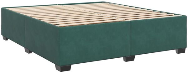 vidaXL Boxspringbett mit Matratze Dunkelgrün 200x200 cm Samt 3293299 Bild 8