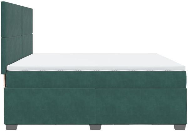 vidaXL Boxspringbett mit Matratze Dunkelgrün 200x200 cm Samt 3293299 Bild 11