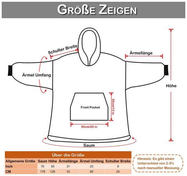 Wohndecke Ärmeldecke Tragbare Decke,Wohndecke,Fleecedecke,Kuscheldecke, BTTO, SchalDecke mit Ärmeln,Wohndecke,Einfarbig,Weich