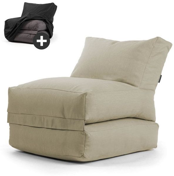 mokebo Sitzsack Der Summerdream (mit Schutzhülle), Bean Bag Outdoor für Kinder & Erwachsene, Gartenliege in Sand
