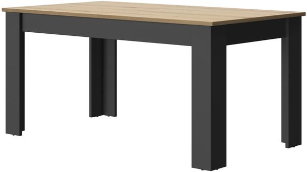 CaliCosy 'MANCHESTER' Rechteckiger, ausziehbarer Esstisch - 8 pers. - Dunkles Holz