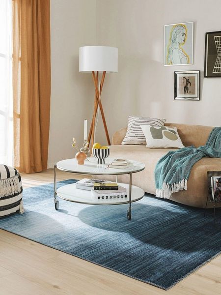benuta Teppich Laury, rechteckig, Höhe: 5 mm, Teppich Wohnzimmer, Schlafzimmer, Esszimmer, Flur, Kunstfaser, Cozy
