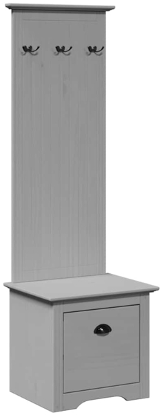 vidaXL Flurschrank mit Haken BODO Grau 50x40x157 cm 4016874