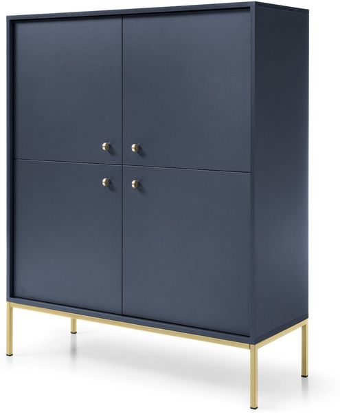 AX LIVING Große Kommode Domiti MK104 104 cm Modern in Dunkelblau