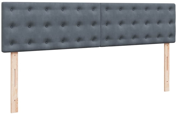 vidaXL Ottoman-Bett mit Matratzen Dunkelgrau 200x200 cm Samt 3312117 Bild 8